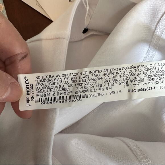 Zara Kappa Mini Skirt White Red Zip Front Summer Medium NWT Collegiate - Picture 13 of 15